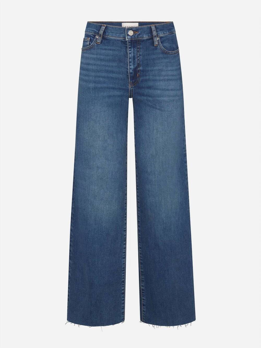 NEW FRAME women's le slim palazzo jeans in canals raw after
